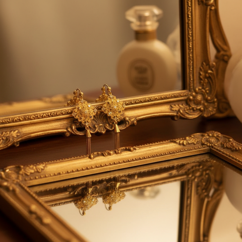 Teal Filigree Rectangles