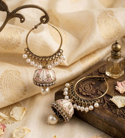 Pastel Meenakari Jhumka