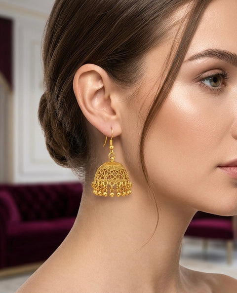 Antique Gold Temple Jhumkas