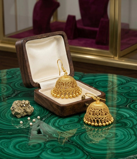 Antique Gold Temple Jhumkas