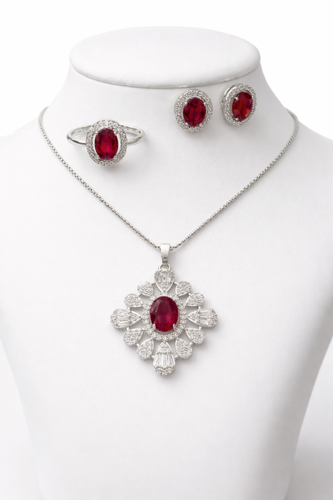 Radiance in Red Ruby Set