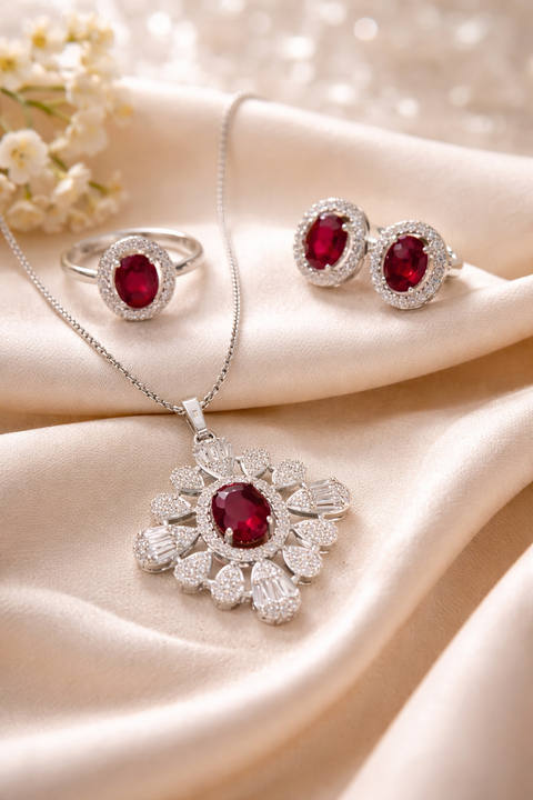 Radiance in Red Ruby Set