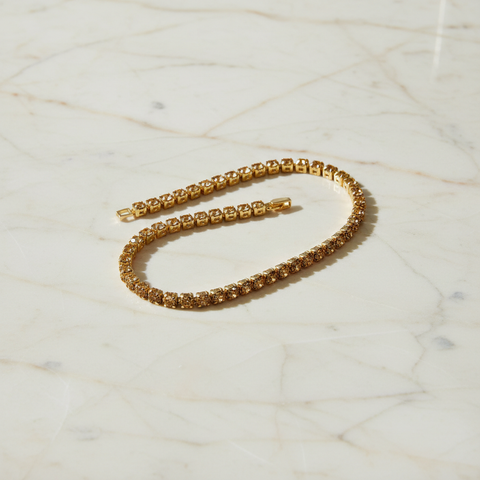Golden Champagne Tennis Bracelet