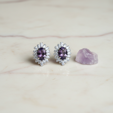 Royal Amethyst Studs