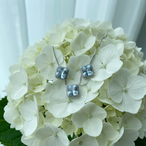 Azure Triple Square Necklace