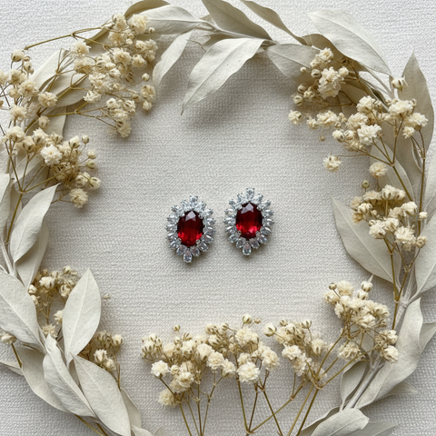 Crimson Halo Studs
