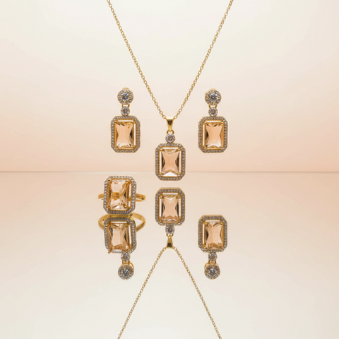 Golden Champagne Emerald-Cut