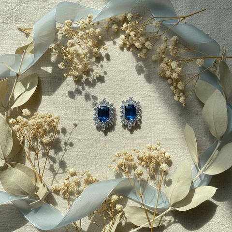Sapphire Radiance Studs