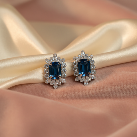 Sapphire Radiance Studs