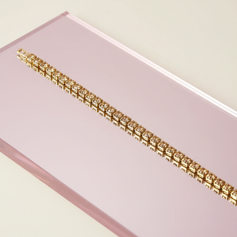 Golden Champagne Tennis Bracelet