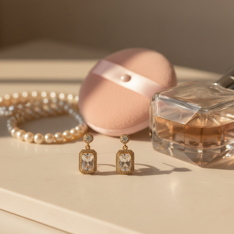 Gilded Radiant Emerald-Cut Set