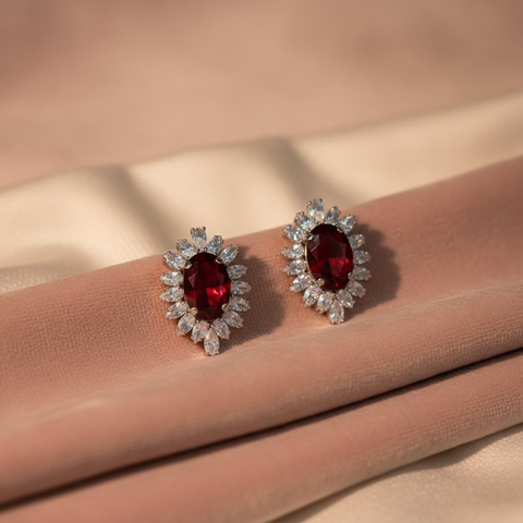 Crimson Halo Studs