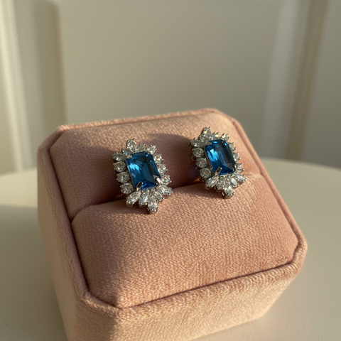 Sapphire Radiance Studs