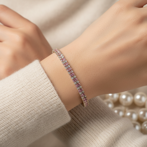 Golden Champagne Tennis Bracelet