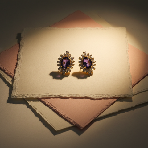 Violet Filigree Blooms