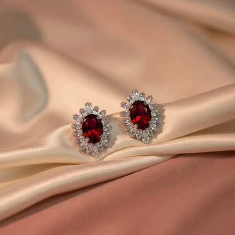 Crimson Halo Studs