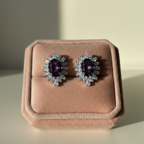 Royal Amethyst Studs