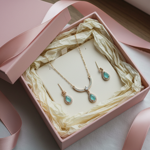 Emerald Teardrop Set