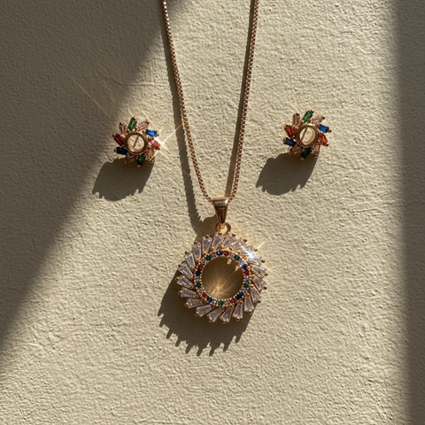 Rainbow Crystal Wreath Set