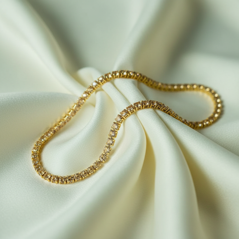 Golden Champagne Tennis Bracelet